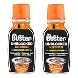 Buster Kitchen Plughole Unblocker (Pack of 2 x 150g) Fast-Acting Sink Unblocker Dissolves Fat, Food & Debris, Drain Cleaner Clears Blockages in Kitchen Sink Pipes - Made in UK