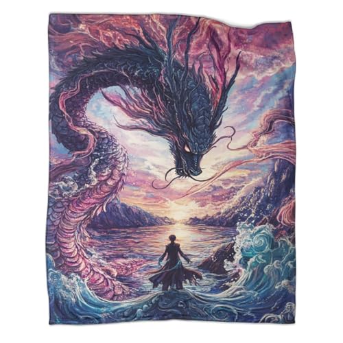 Couverture dragon 150x200 cm douce et moelleuse pour lit et canapé - 2