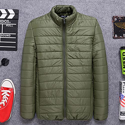Men's Puffer Jacket Lightweight Packable Down Coat Stand Collar Quilted Jacket Plus Size Warm Casual Winter Jacket2
