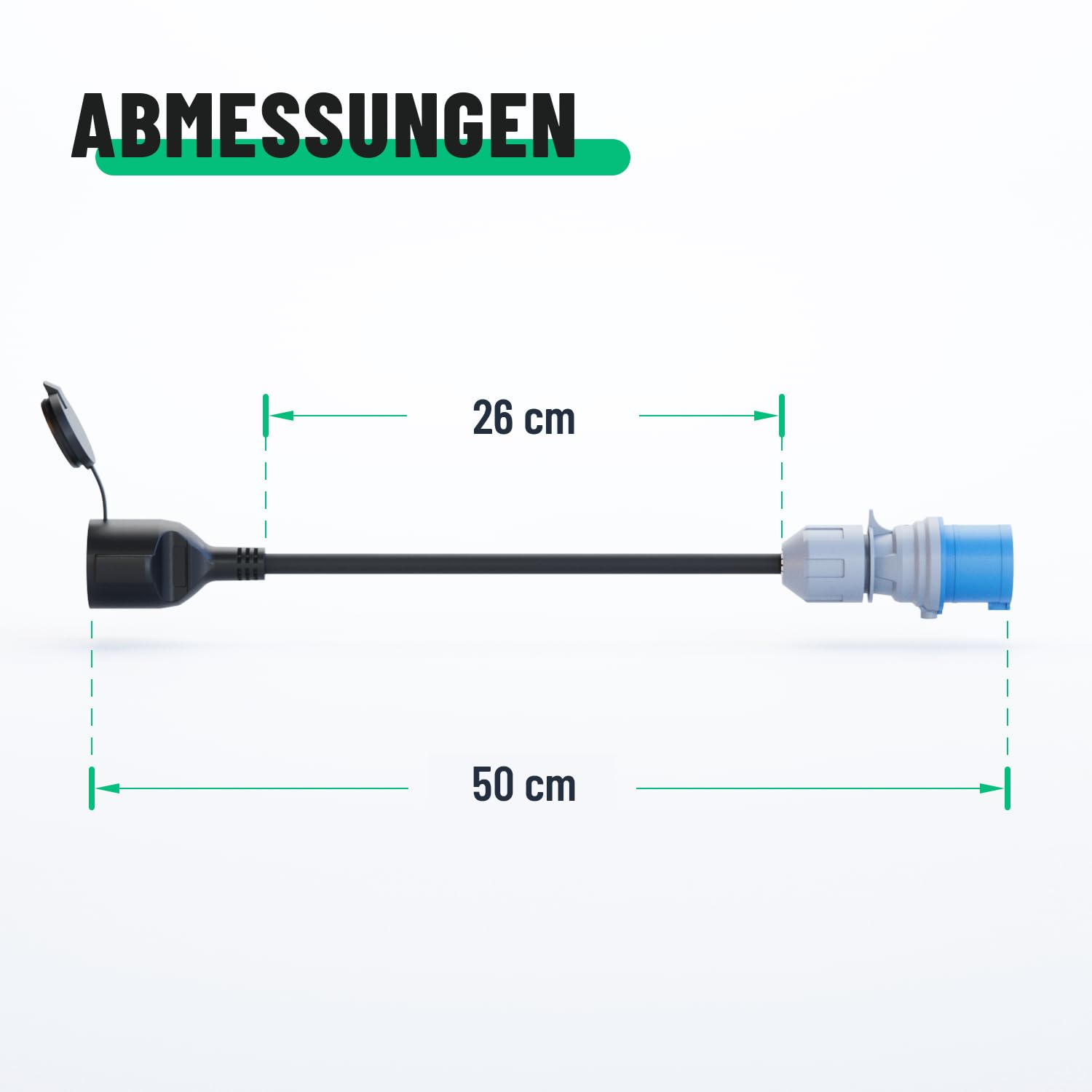 greate CEE Adapter Set Schuko Stecker auf CEE Kupplung & CEE Stecker auf Schuko Kupplung - Adapter CEE Stecker Kupplung 230V & IP44 Schutz - CEE Adapter Schuko Kupplung, Strom für Camping, CE Adapter