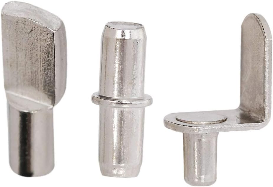 100pcs 3 Styles Shelf Support Pegs, L-Shaped Bracket Style, Flat Spoon, Cylindrical Shaped.