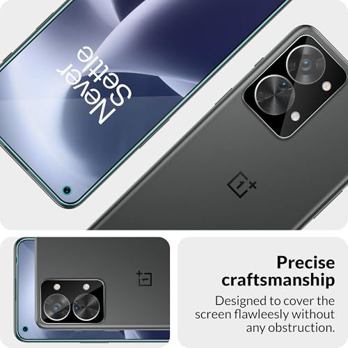Image of ArmourPro Tempered Glass and Black Camera Lens Protector for OnePlus Nord 2T, Edge to Edge Screen Guard, Anti-Bubble, Scratch Resistant, HD Clear, Anti-Fingerprint, Installation Kit | Black