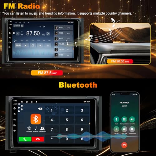 Image of 4G+64G Upgrade Android Car Radio for Toyota Tundra 2014-2021, Car Audio HD 9inch Touchscreen Setero Head Unit Wireless Carplay Android Auto GPS Navigation SWC DSP Bluetooth Backup Camera 5GWiFi FM