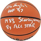Alex English Signed Wilson Indoor/Outdoor N.B.A Basketball w/HOF'97, 8x All Star, 1983 Scoring Champ - Schwartz Authenticated