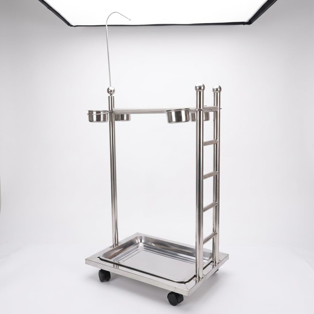 Supporto per Uccelli Regolabile, 1.9 diametro bastone | Assemblag facile, Supporto per pappagalli, Esposizione domestica, Per appassionati ornitologia