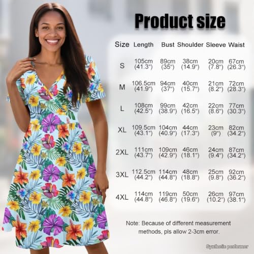 Image of Women's Summer Dresses Short Sleeve Formal Dresses with Pockets | Lightweight polyester fabric delivers cool airflow during hot summer outdoor activities