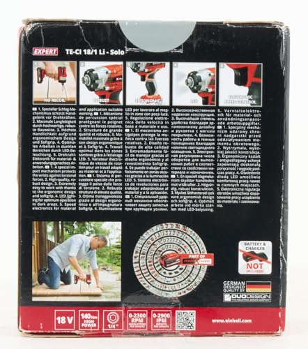 Einhell - Parafasudeira À Bateria 18V TC CI 18/1 Li Solo (Não Acompanha Bateria e Carregador)