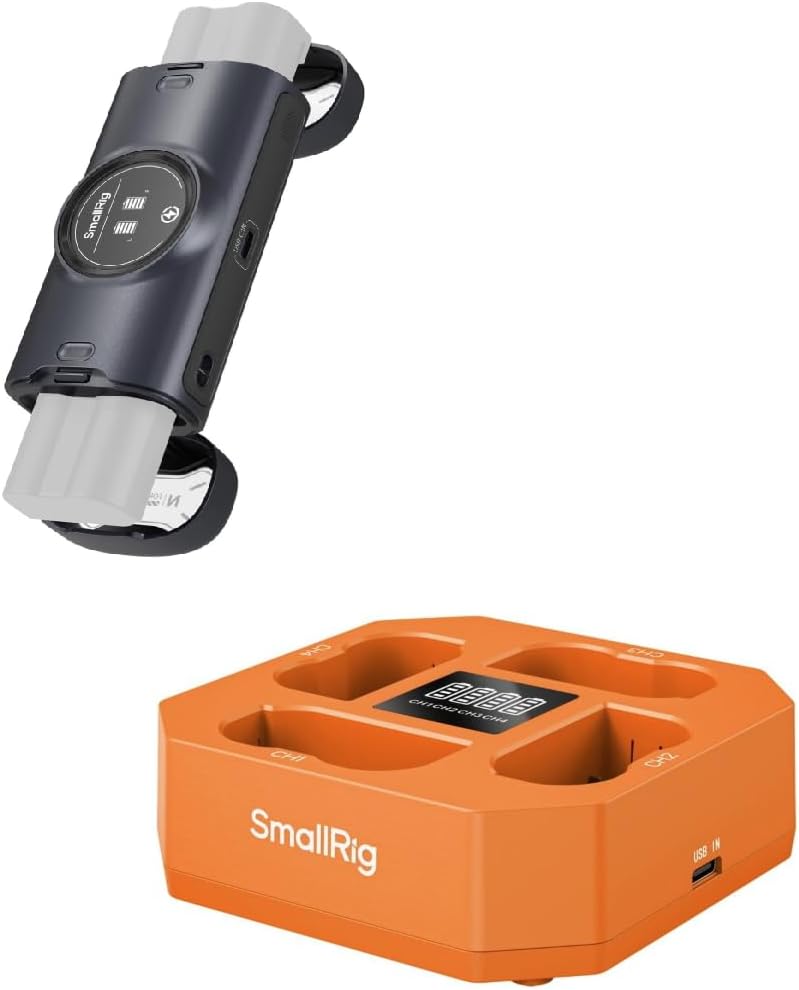 SMALLRIG EN-EL15c Battery Charger and EN-EL15c 4-Channel Camera Battery Charger for Nikon