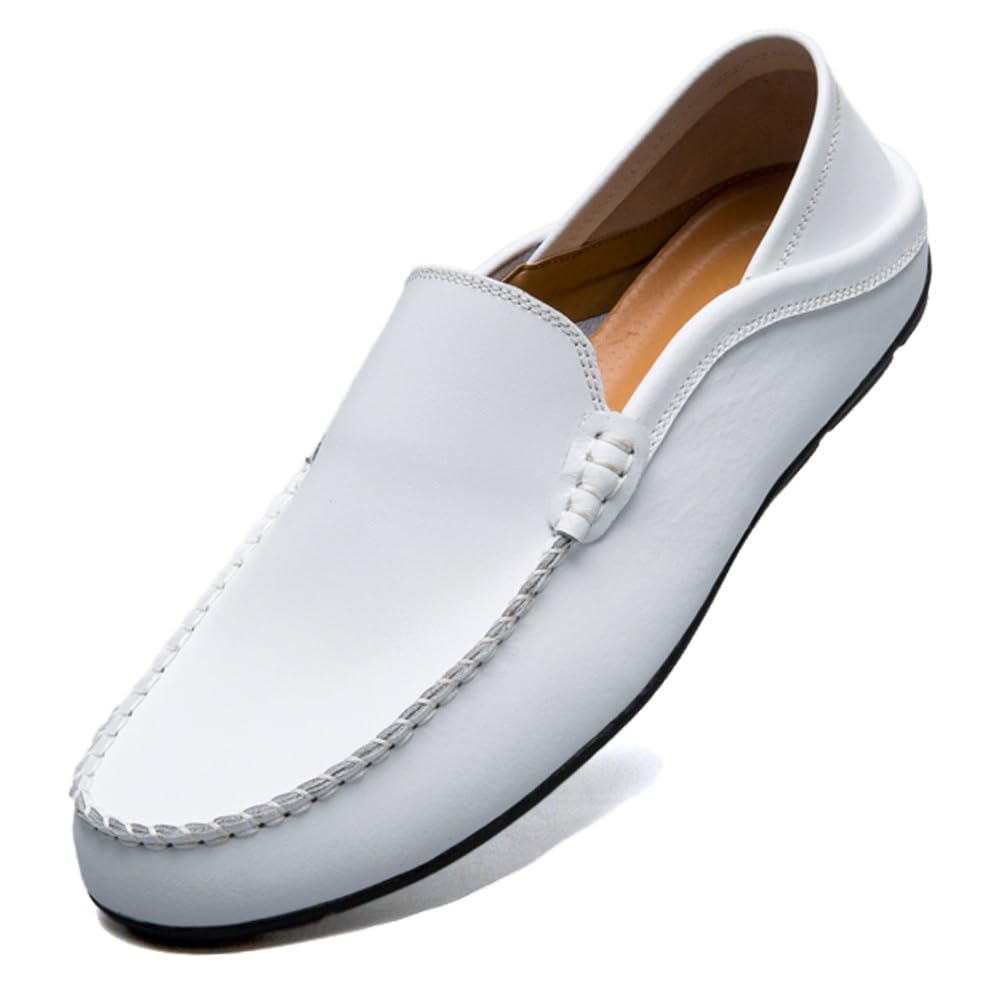 Mocassins Homme Cuir Slip on Penny Loafers LéGèRes Confort Chaussures de Conduite Plat Chaussures de Décontractées EU 39-EU 47