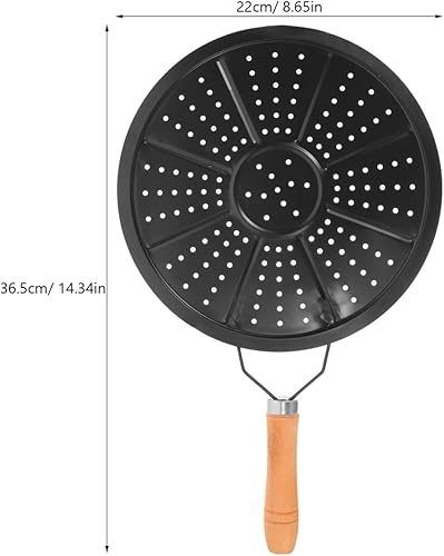 Miniatura 3 de Yardwe Difusor de calor de hierro fundido, placa difusora de inducción de calor con mango, utensilios de cocina, placa de inducción, difusor de