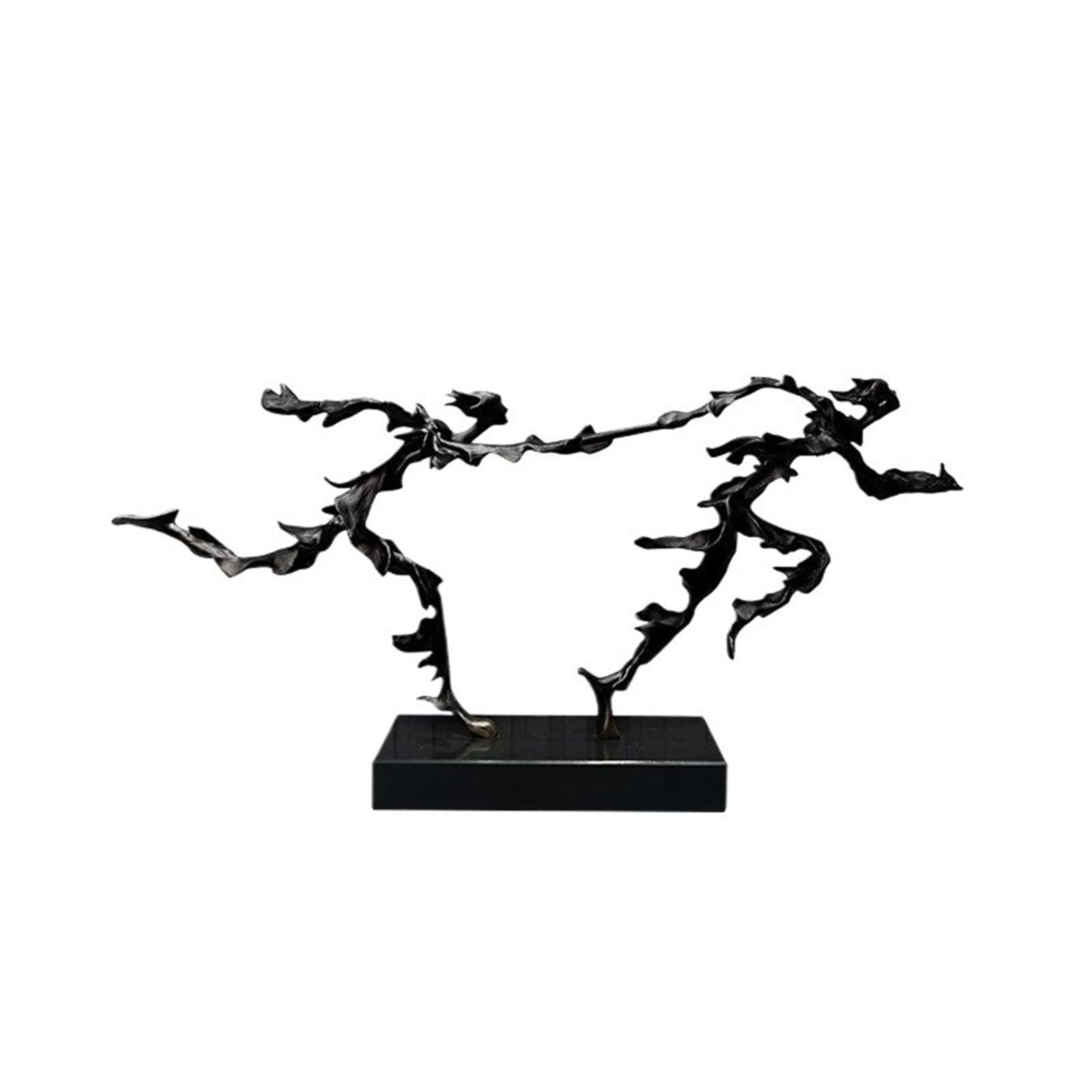 Zhaoj24-05 Art Sculptures Minimalist Running Figures Sculpture Metal Art Decor with Marble Base