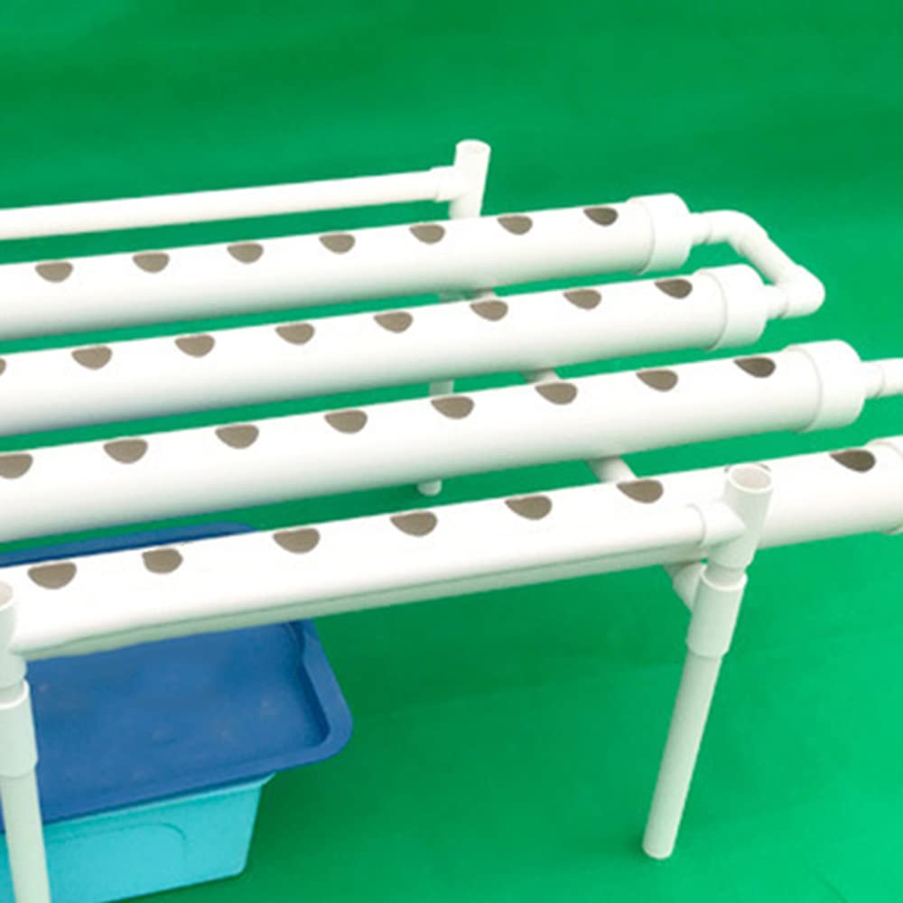 Kit de cultivo hidropónico, 36 agujeros, 4 tubos, capas de PVC, jardines acuáticos de cultivo, juego de cultivos vegetales, flores, system educativo hidropónico con bomba de agua para systems de
