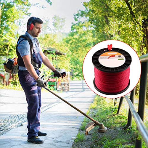 Wellsking 0.080\" Round Twist String Trimmer Line 3 lbs Spools with Bonus Line Cutter 1400-Foot Length Line for Weed Eater