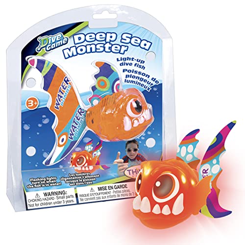 Nature Bound Light-Up Deep-Sea Monster Pool Toy | Adorable Diving Toys for Kids | Colorful Swimming Pool Toys Light Up When They Hit The Water | Durable ABS Plastic | Batteries Included