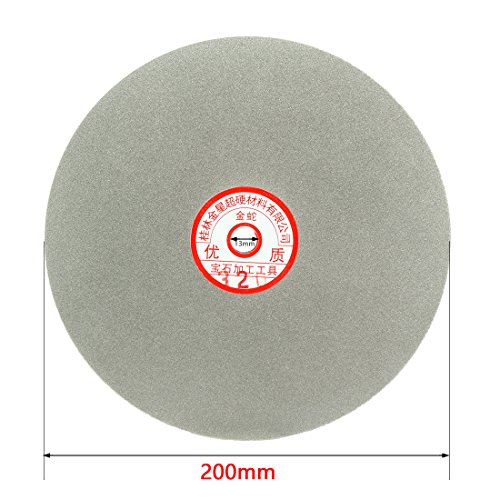 sourcingmap 200mm 8-inch Grit 320 Diamond Coated Flat Lap Disk Wheel Grinding Sanding Disc, 320 Grit - Image 2