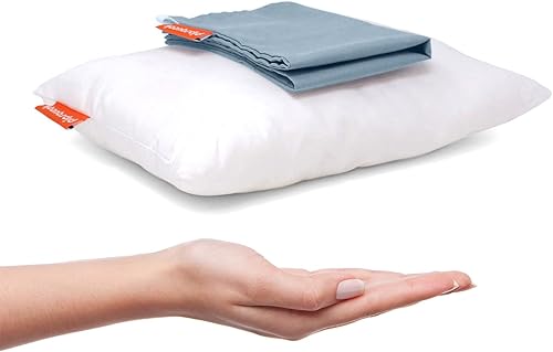 Miniatura 19 de Urban Infant Pipsqueak Pequeña Pequeña Mini almohada con etiqueta de nombre, 11 x 7 x 2.5 pulgadas, lavable a máquina, almohada blanca con funda