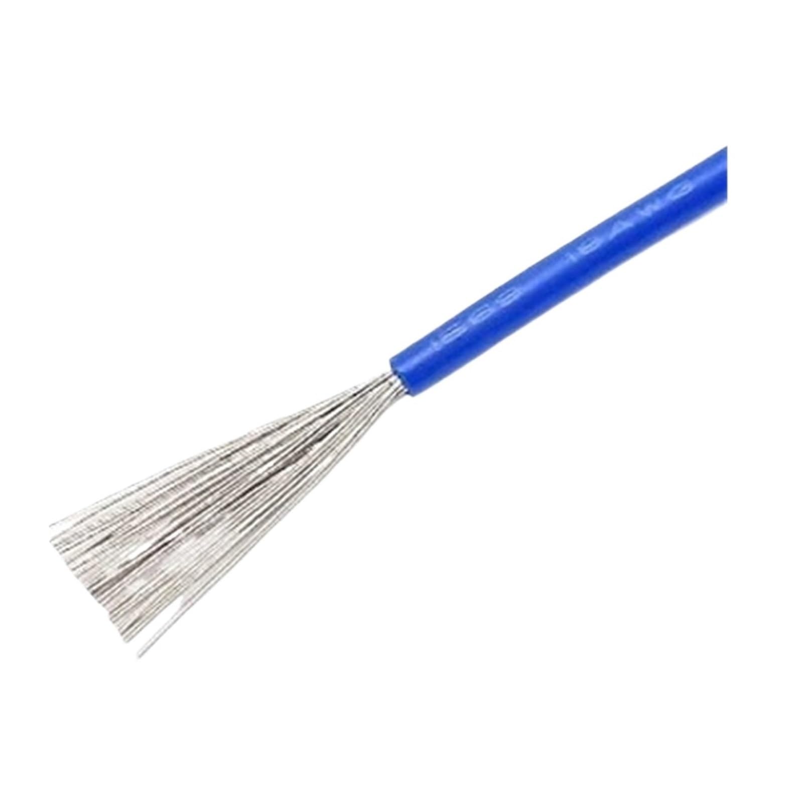Cable Electrónico De PVC Flexible, 2/5/10/20m, 18, 16, 14AWG, for Longitudes Potencia, Alambre Cobre Estañado Premium UL1569(Blue,10m 18AWG)