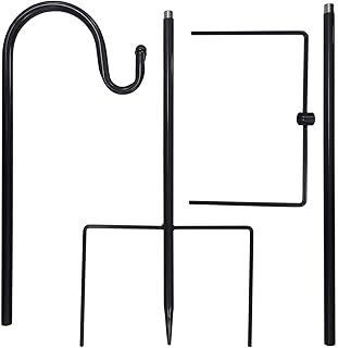 Abonda Shepherds Hook, 96cm/37.79in Shepherds Hooks for Garden Lights, Rust Resistant Shepherd's Hook with 5 Prong Base, Shepherds Crook Hook for Bird Feeders, Plant Hangers