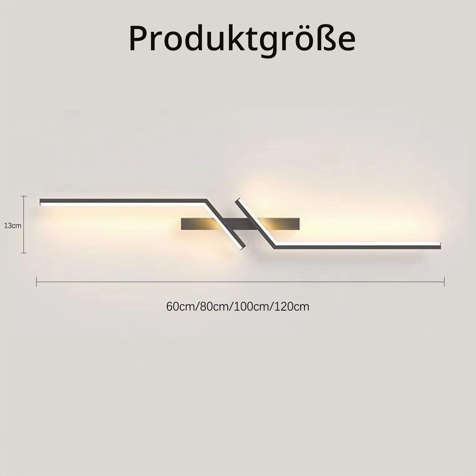 Akku LED Wandlampe Innen mit Bewegungsmelder Wandleuchte USB Aufladbar Wandbeleuchtung Kabellose Batterie Batteriebetrieben 4000K für Schlafzimmer Wohnzimmer Treppe (Schwarze,120cm)