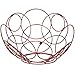 Southern Homewares SH-10205 Fruit Basket Round Decorative Bowl for Kitchen Counter Red Color 10 3/8-inch Diameter