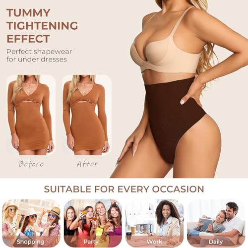 Image of Dulchany Thong Shapewear Tummy Control Underwear for Women Seamless Body Shaper Panties