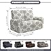 Xsehusvy Mandala Stretch Loveseat Recliner Cover, 6pcs Removable Fitted Sofa Slipcover with Storage Pockets, All-Round Protector for Pets Kids Family, Washable