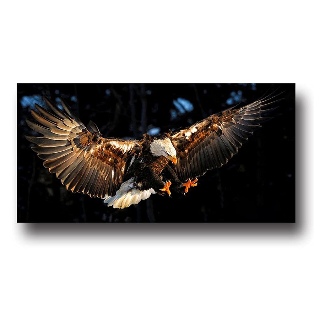 Art de diamant 5D mosaïque aigle pour réduire le stress par l'artisanat manuel 40x100cm