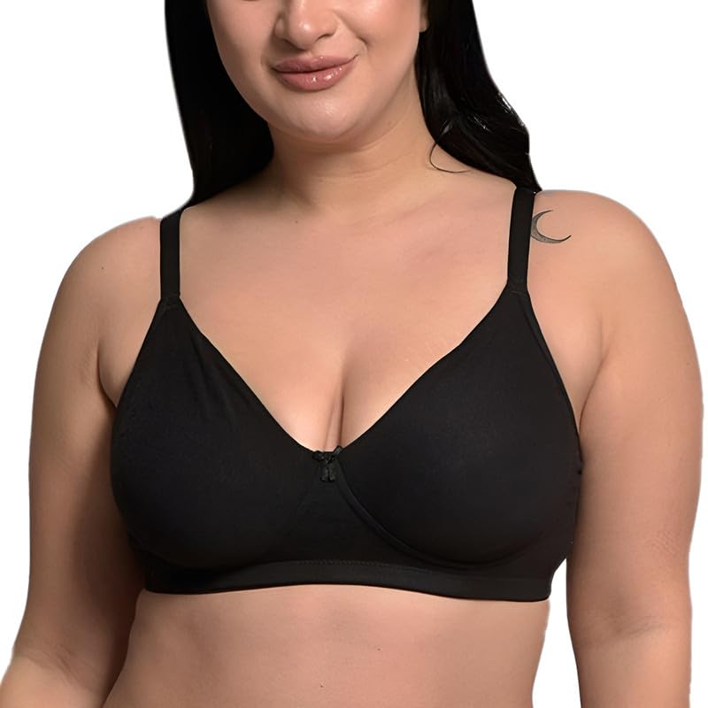 Inner Sense Bra made of organic cotton and bamboo I Full coverage bra for heavy busts without padding I Wireless plus size seamless bra for women with smooth straps Inner Sense Bra made of organic cotton and bamboo I Full coverage bra for heavy busts without padding I Wireless plus size seamless bra for women with smooth straps