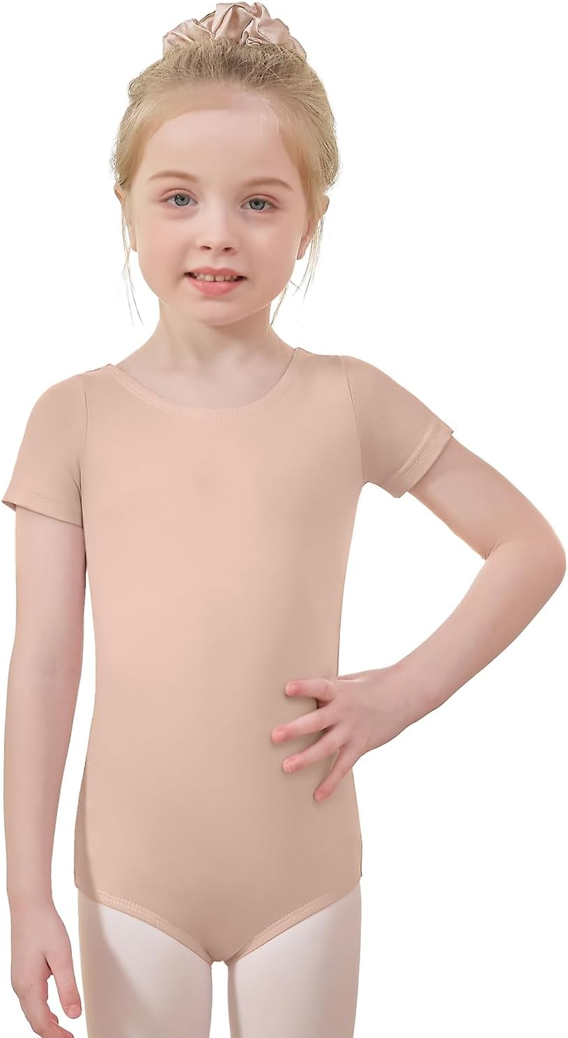 Century Star Short Sleeve Ballet Leotards for Girls -Dance Gymnastics Toddler Bodysuit Kids Outfits