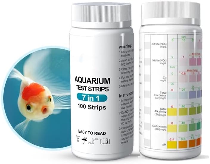 24x7 eMall 100 Strips 7 in 1 Aquarium Test Strips, Master Kit for