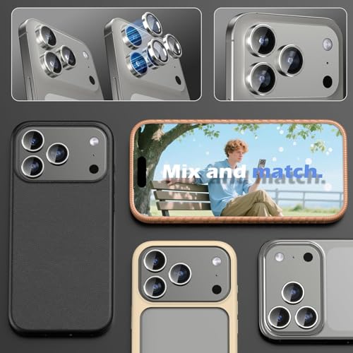 Image of CLITZ for iPhone 17 Pro /17 Pro Max Camera Lens Protector Original Individual Lens Screen Protector | 9H Hardness, Scratch-Resistant, Case Friendly (Titanium Grey)