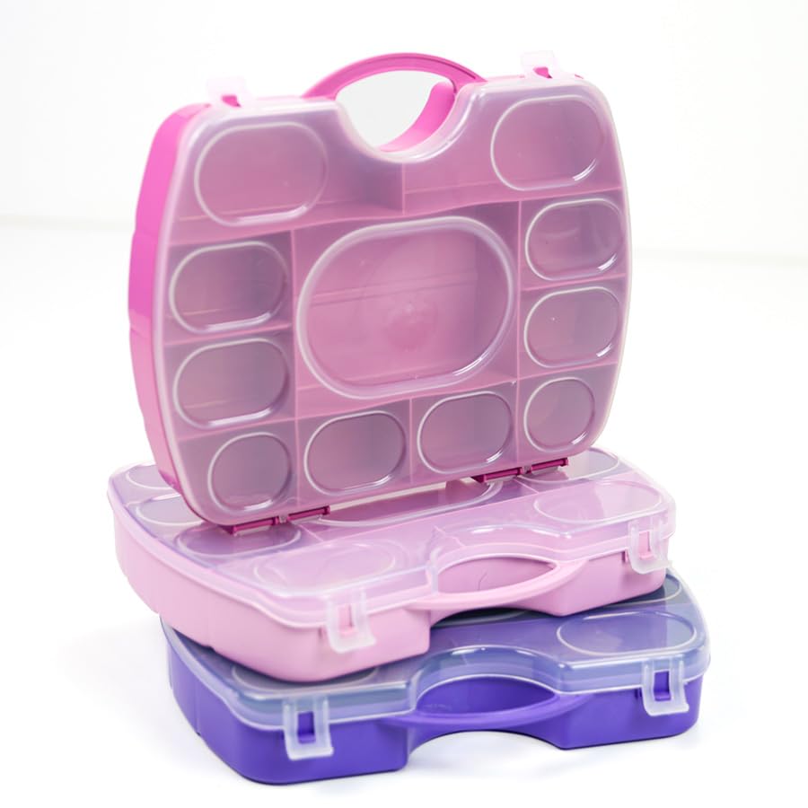 Maleta Organizadora com Divisórias para Miçangas, artesanato, ferramentas