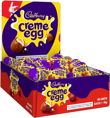 Cadbury Milk Chocolate Creme Eggs Bulk Pack Perfect for Easter Egg Hunts 40 g (Pack of 48)