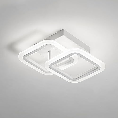 Modernas lámparas LED de techo de 5500 K cuadradas LED para pasillo, luces acrílicas cerca de techo para dormitorio, baño, cocina, balcón, pasillo,