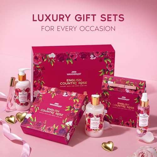 Image of Nykaa Wanderlust English Country Rose Mini Gift Set English Country Rose | EDP, Body Lotion & Shower Gel