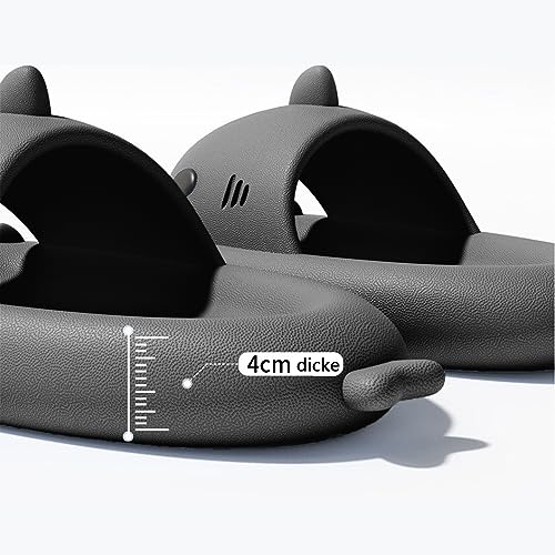 Image of XPKWS Shark Slides for Women and Men Unisex Cloud Slippers Adult Novelty Beach Sandals with Thick Sole