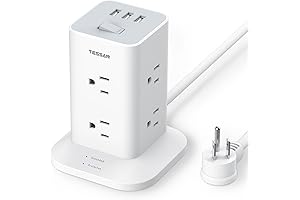 PASUS Surge Protector Tower with USB