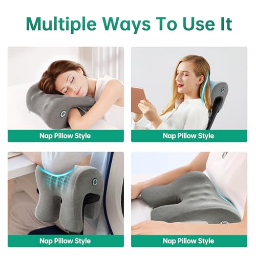 Image of MOONYOOY Office Chair Headrest Pillow Attachment & Desk Nap Cushion, Memory Foam Neck Support with U-Shape Hanger Design for Office Chairs, Armrest Elbow Relief, and Restful Power Napping