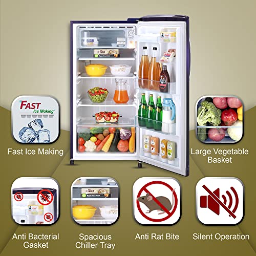 Image of LG 205 L 4 Star Inverter Direct-Cool Single Door Refrigerator (GL-B221APVY, Purple Victoria, Moist 'N' Fresh)