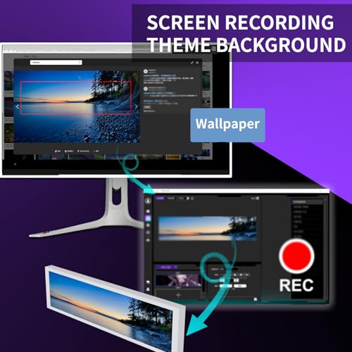 Image of 9.2 inch PC Sensor Panel, Secondary Display for CPU GPU Monitoring with Dynamic Video Themes, 1920x462 Resolution, Type C Powered for 10 /11 (White)
