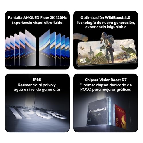 Xiaomi POCO F7 Ultra - Smartphone de 16+512GB, Cámara Triple de 50 MP con OIS, Pantalla de 6,67" 2K Flow AMOLED 120 Hz, Snapdragon 8 Elite, Hypercharge 120W, Amarillo (Versión ES) - Imagen 4