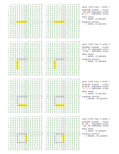 Fifty Scrabble Box Scores Games 1351-1400