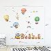 DECOWALL DA4-1406 Animal Train and Hot Air Balloons Kids Wall Stickers Wall Decals Peel and Stick Removable Wall Stickers for Kids Nursery Bedroom Living Room décor