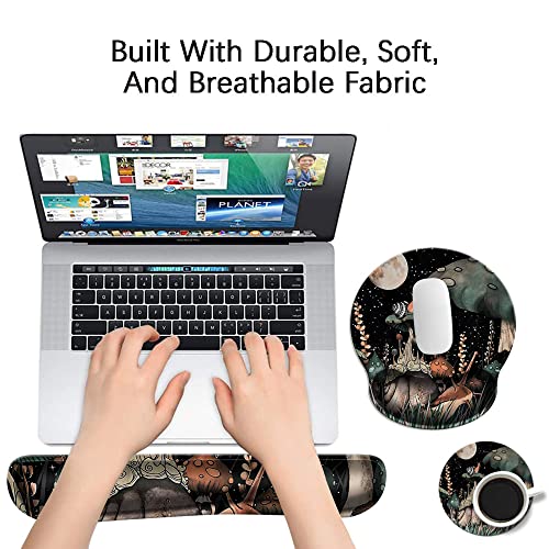 Mibitri Keyboard Wrist Rest & Mouse Wrist Rest Pad & Coaster, Made Of Memory Foam, Ergonomic Support, Easy Typing And Relieve Wrist Pain, Perfect For Gaming, Computer, Office, Laptop, Animal #TOP1