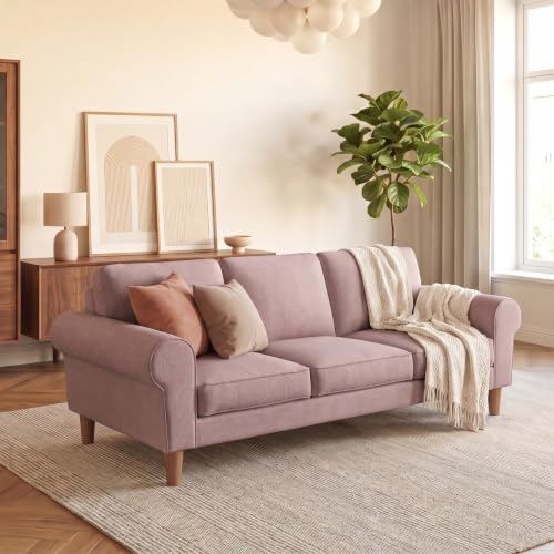 Mysa Premium Fabric Sofa | Available in 2 & 3 Seater | Extra Plush Siliconised Fibre Backrests | High-Resilience Rex Foam Seating, Easy-Clean Hydropho