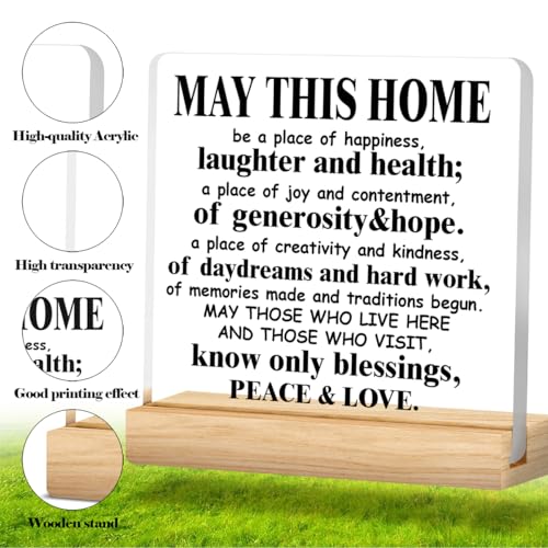 Housewarming-Gifts-for-Women-Men-House-Warming-Gifts-Religious-Housewarming-Gift-May-This-Home-Acrylic-Desk-Sign-Decor Housewarming Gifts for Women Men House Warming Gifts Religious Housewarming Gift May This Home Acrylic Desk Sign Decor