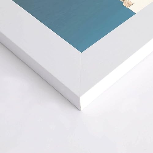Miniatura 3 de US Art Marcos de 22 x 30 pulgadas, tiza blanca plana de 1.25 pulgadas, acabado liso envuelto de madera compuesta para decoración de pared, marco de