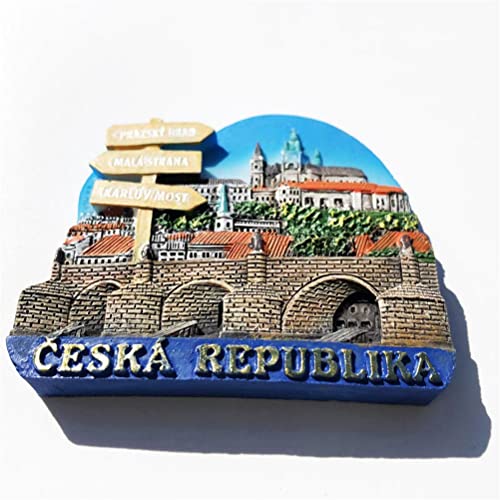 Imán refrigerador souvenir República Checa 3D pintado a mano miniatura 2