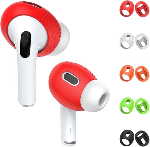 5 pares para AirPods Pro 2 almohadillas para los oídos cabe en la funda de carga cubierta de silicona antideslizante para AirPods Pro 2 generación