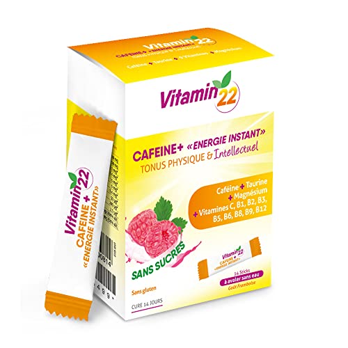 VITAMIN 22 - Caféine+ - Energie et vitalité quotidienne - Sans gluten - Cure de 7 à 14 j - 14 sticks Cover